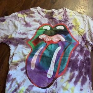Rolling Stones tie dye tshirt